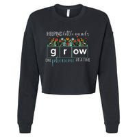 Helping Little Minds Grow One Phoneme At A Time Teacher Cropped Pullover Crew