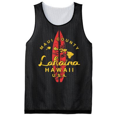 Hawaii Lahaina Maui Vintage Hawaiian Islands Surf Mesh Reversible Basketball Jersey Tank