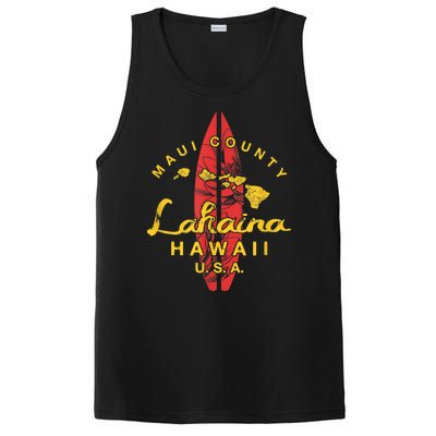 Hawaii Lahaina Maui Vintage Hawaiian Islands Surf PosiCharge Competitor Tank