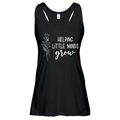 Helping Little Minds Grow Educator Teacher Ladies Essential Flowy Tank