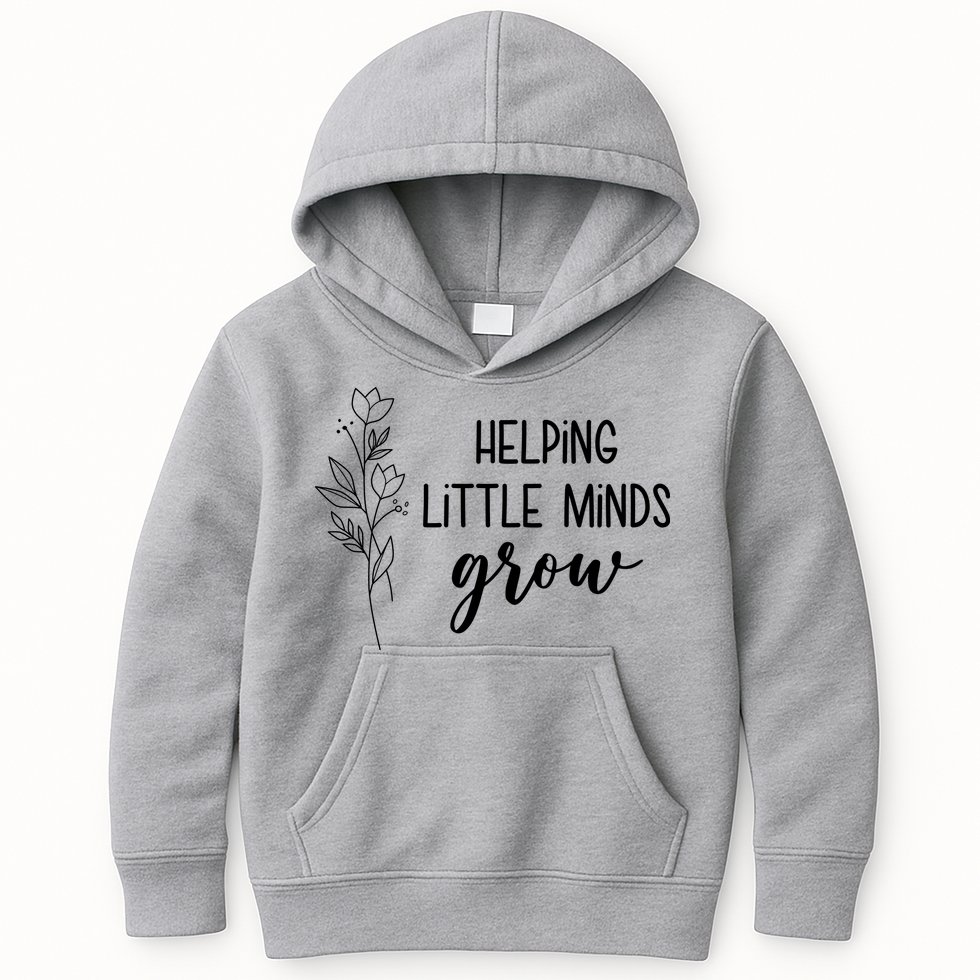 Helping Little Minds Grow Educator Teacher Kids Hoodie