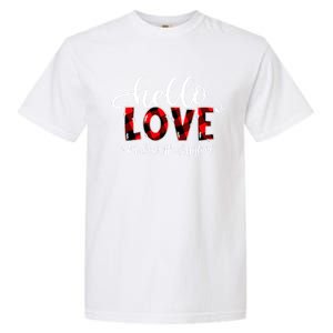 Hello Love Medical Office Assistant Flannel Valentine's Day Cute Gift Garment-Dyed Heavyweight T-Shirt