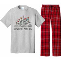 Helping Little Minds Grow Wildflowers Teacher Back To School Pajama Set