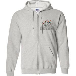 Helping Little Minds Grow Wildflowers Teacher Back To School Full Zip Hoodie