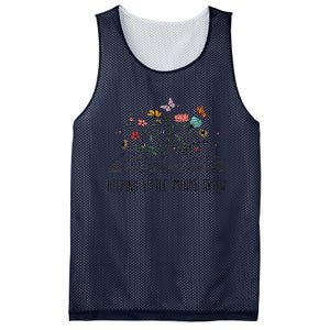 Helping Little Minds Grow Wildflowers Teacher Back To School Mesh Reversible Basketball Jersey Tank