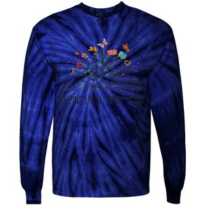 Helping Little Minds Grow Wildflowers Teacher Back To School Tie-Dye Long Sleeve Shirt