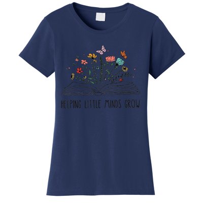 Helping Little Minds Grow Wildflowers Teacher Back To School Women's T-Shirt