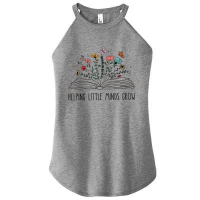 Helping Little Minds Grow Wildflowers Teacher Back To School Women’s Perfect Tri Rocker Tank