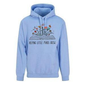 Helping Little Minds Grow Wildflowers Teacher Back To School Unisex Surf Hoodie