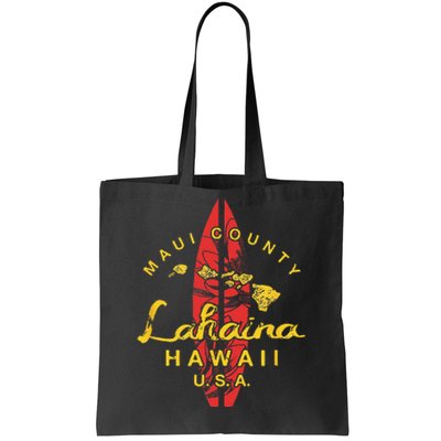 Hawaii Lahaina Maui Vintage Hawaiian Islands Surf Gift Tote Bag