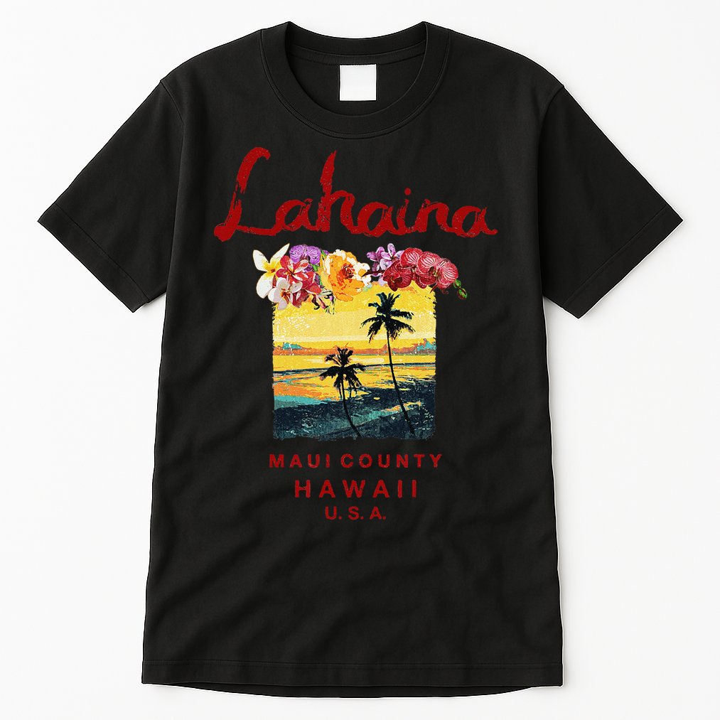 Hawaii Lahaina Maui Vintage Hawaiian Tall T-Shirt