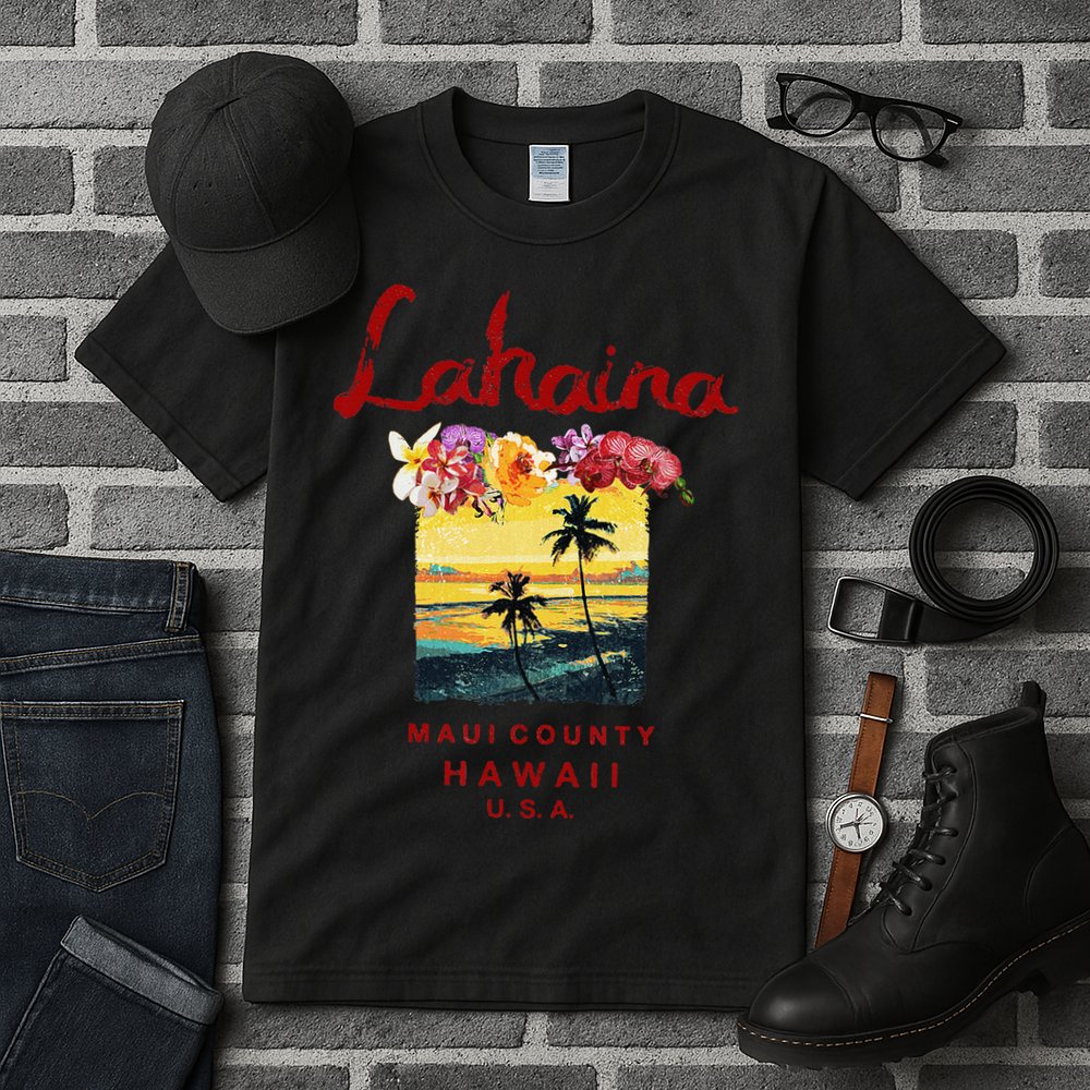 Hawaii Lahaina Maui Vintage Hawaiian Tall T-Shirt