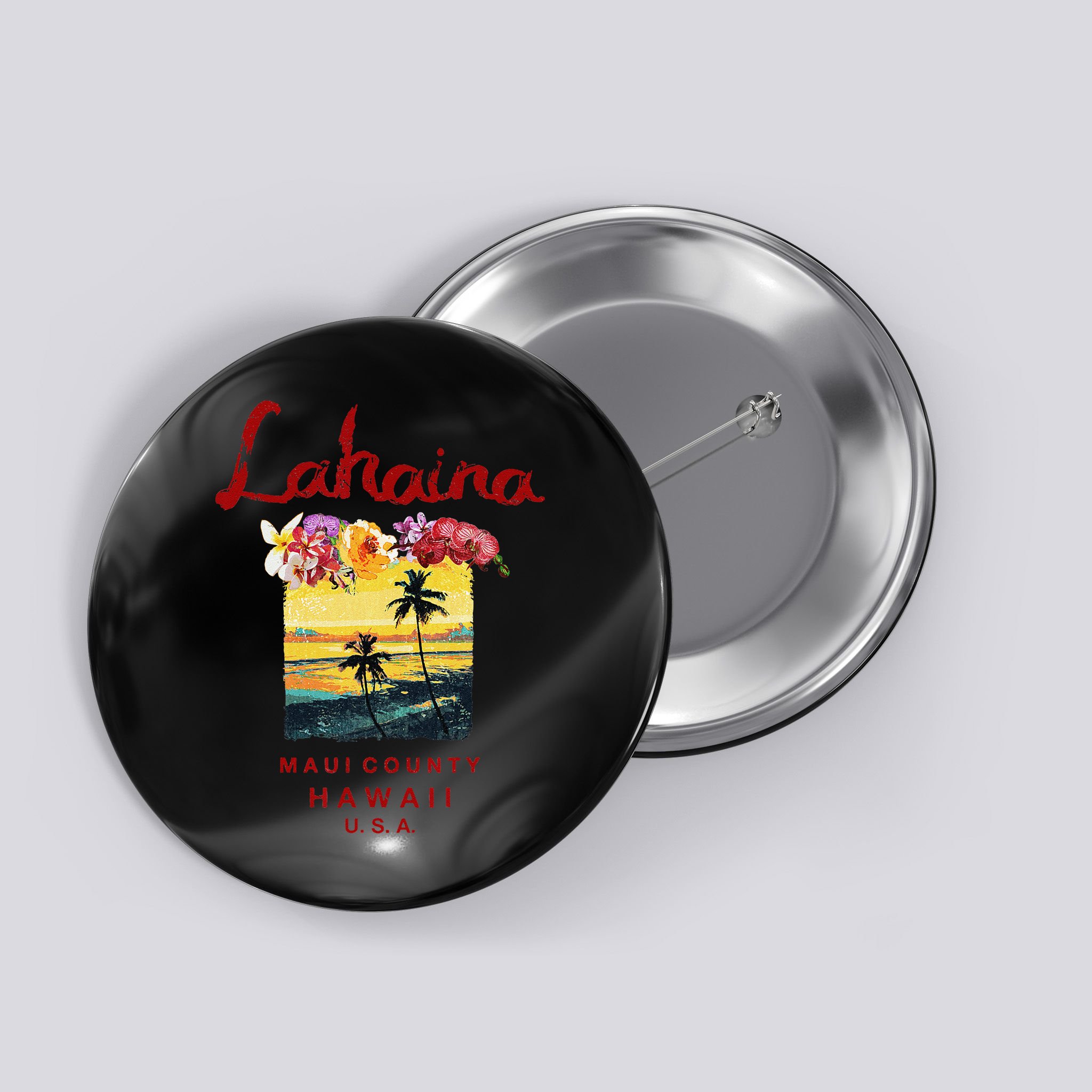 Hawaii Lahaina Maui Vintage Hawaiian Button