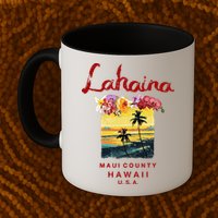 Hawaii Lahaina Maui Vintage Hawaiian Mug