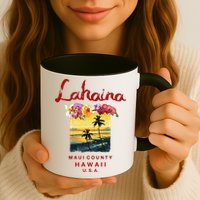 Hawaii Lahaina Maui Vintage Hawaiian Mug
