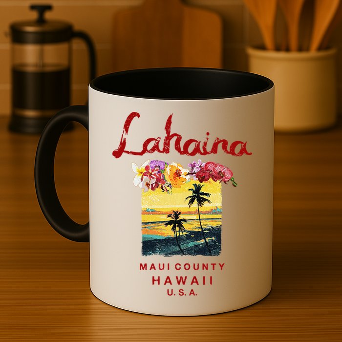 Hawaii Lahaina Maui Vintage Hawaiian Mug