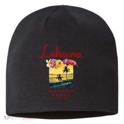 Hawaii Lahaina Maui Vintage Hawaiian Sustainable Beanie