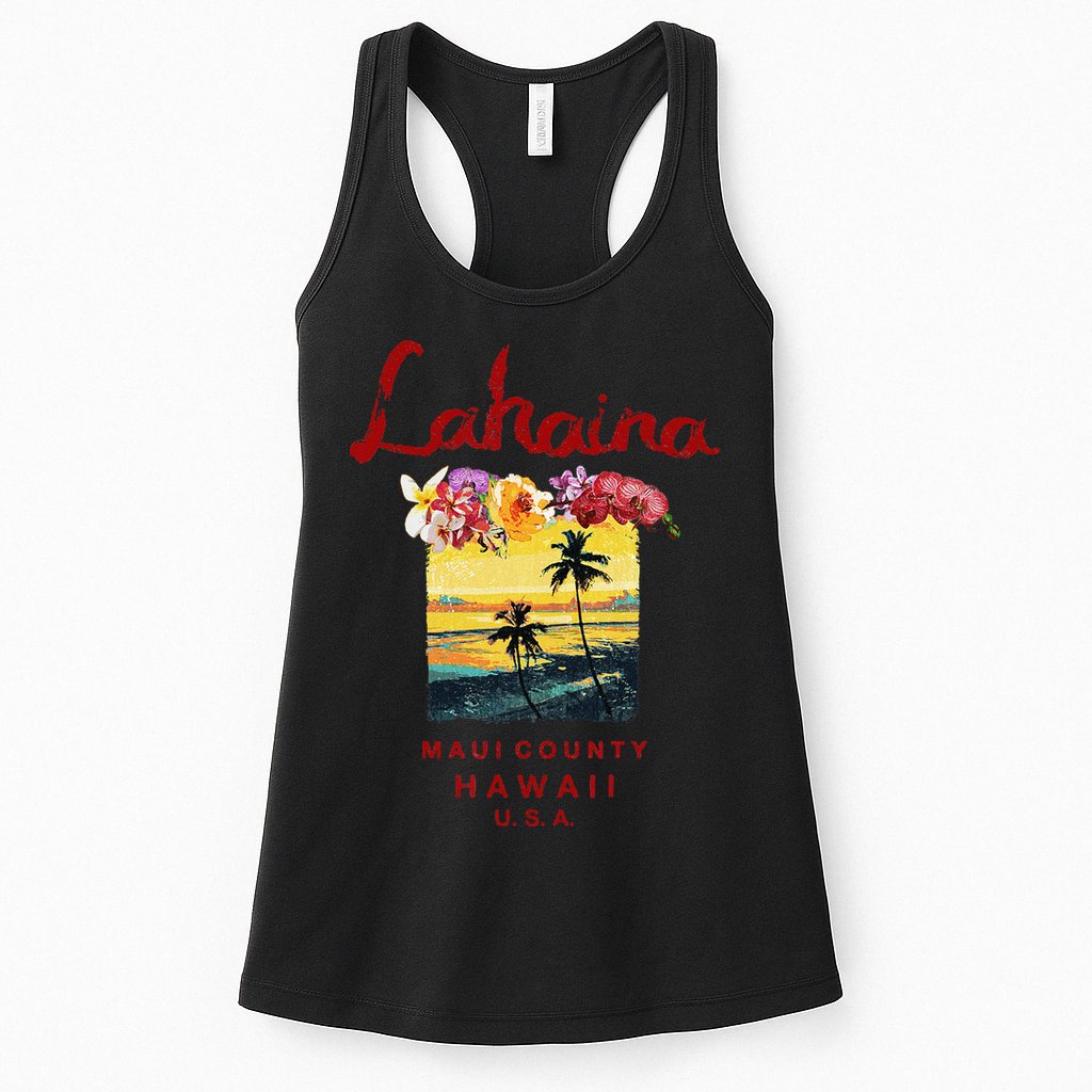 Hawaii Lahaina Maui Vintage Hawaiian Womens Tank Top
