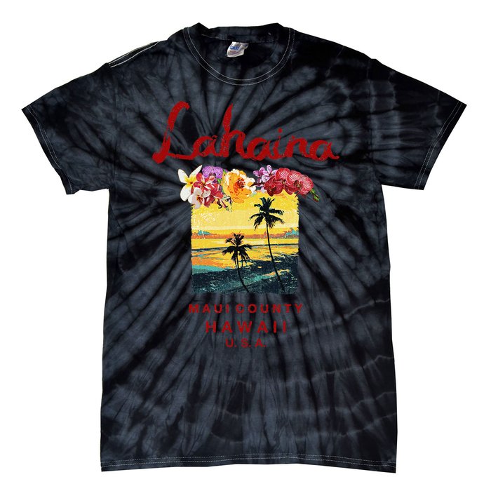 Hawaii Lahaina Maui Vintage Hawaiian Tie-Dye T-Shirt