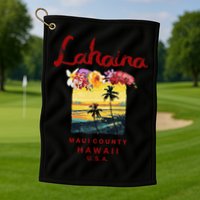 Hawaii Lahaina Maui Vintage Hawaiian Golf Towel