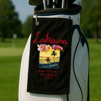 Hawaii Lahaina Maui Vintage Hawaiian Golf Towel