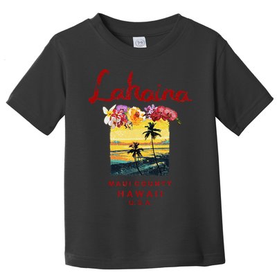 Hawaii Lahaina Maui Vintage Hawaiian Toddler T-Shirt
