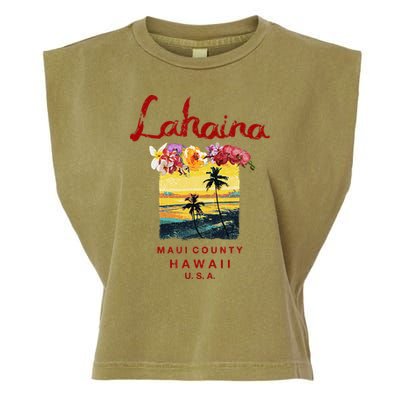 Hawaii Lahaina Maui Vintage Hawaiian Garment-Dyed Women's Muscle Tee