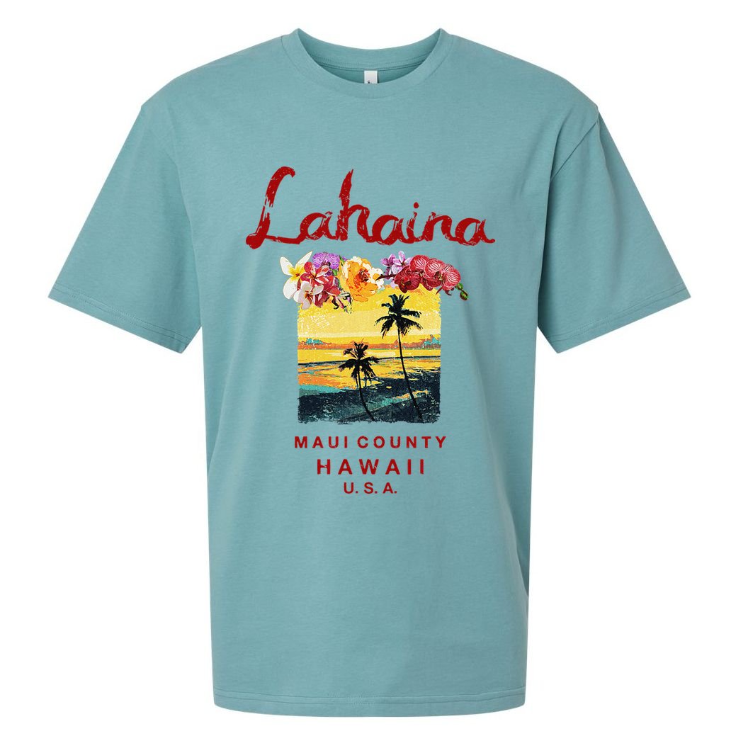 Hawaii Lahaina Maui Vintage Hawaiian Sueded Cloud Jersey T-Shirt