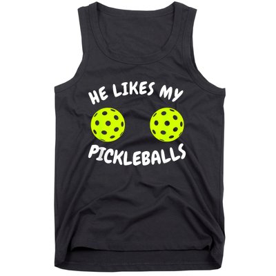 He Likes My Pickleballs Couple Pickleball Matching Tank Top