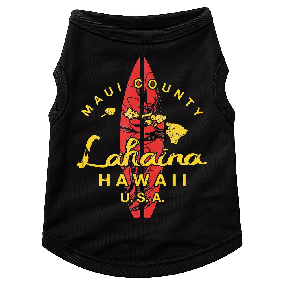 Hawaii Lahaina Maui Vintage Hawaiian Islands Surf Doggie Tank