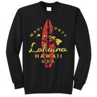 Hawaii Lahaina Maui Vintage Hawaiian Islands Surf Sweatshirt