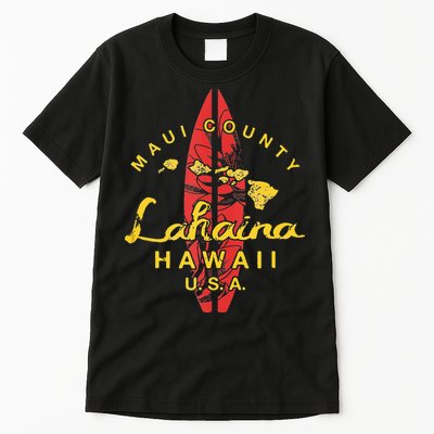 Hawaii Lahaina Maui Vintage Hawaiian Islands Surf Tall T-Shirt