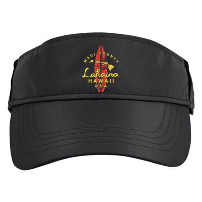 Hawaii Lahaina Maui Vintage Hawaiian Islands Surf Adult Drive Performance Visor