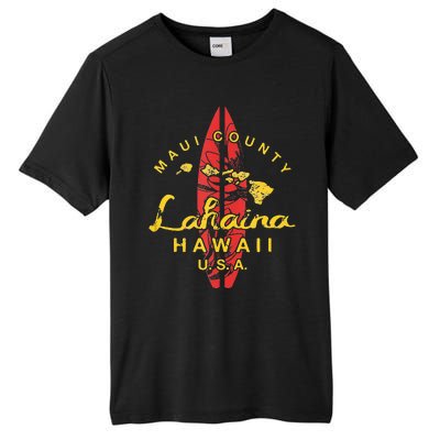 Hawaii Lahaina Maui Vintage Hawaiian Islands Surf Tall Fusion ChromaSoft Performance T-Shirt