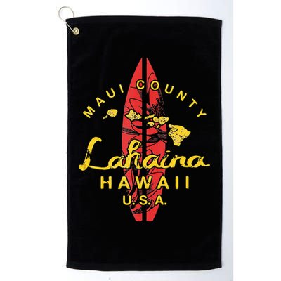 Hawaii Lahaina Maui Vintage Hawaiian Islands Surf Golf Towel