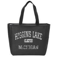 Higgins Lake Michigan Mi Vintage Zip Tote Bag