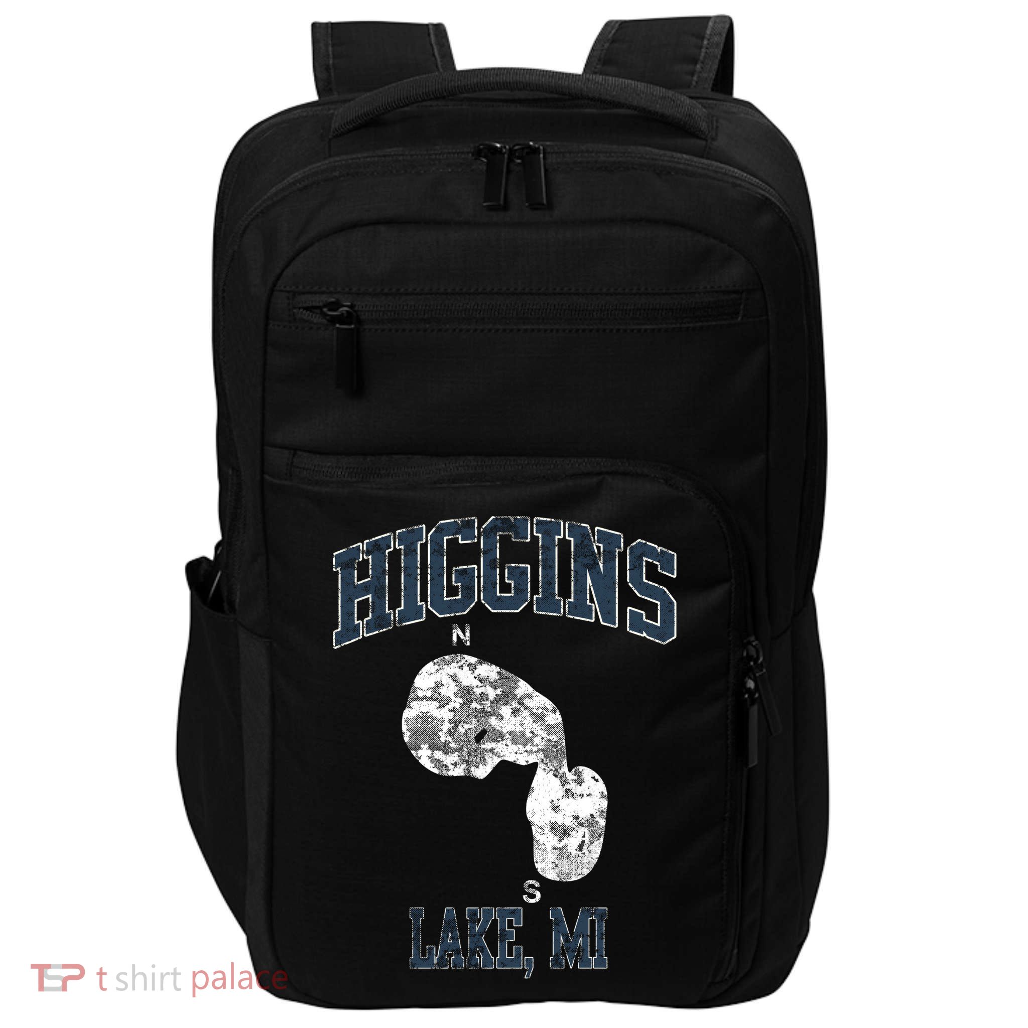 Higgins Lake Michigan Vintage Impact Tech Backpack