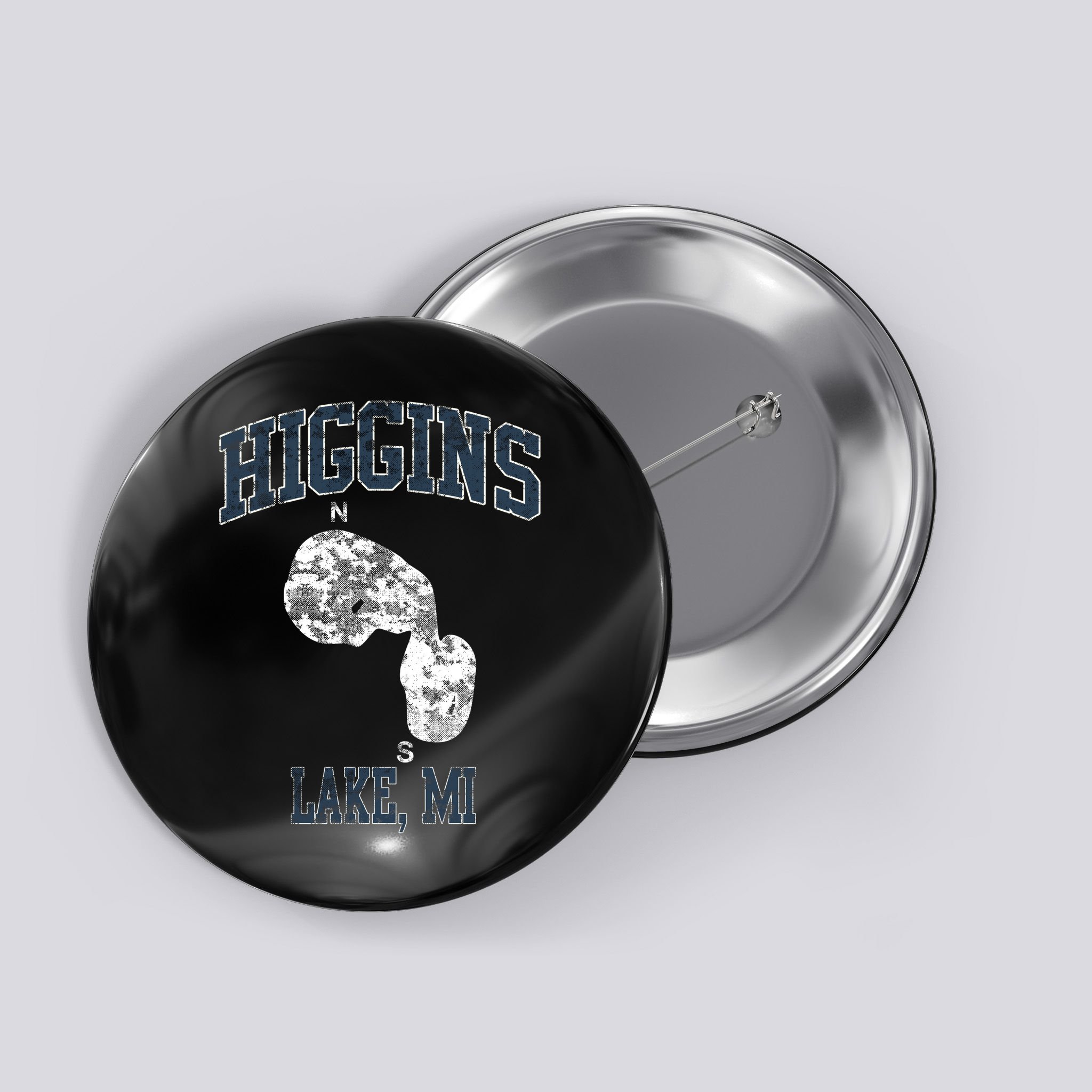 Higgins Lake Michigan Vintage Button