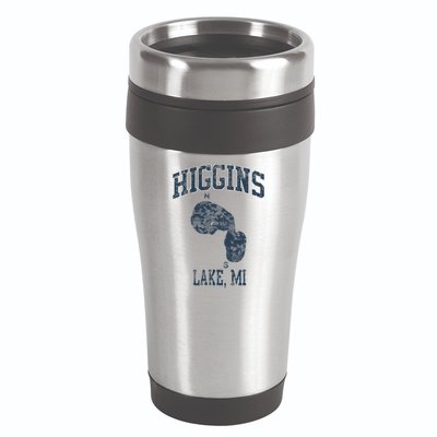 Higgins Lake Michigan Vintage 16oz Travel Tumbler