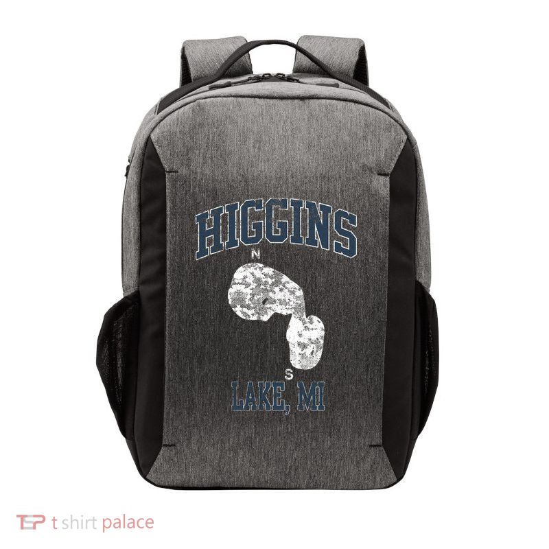 Higgins Lake Michigan Vintage Vector Backpack