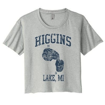 Higgins Lake Michigan Vintage Crop Top