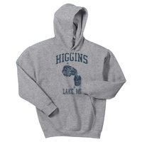 Higgins Lake Michigan Vintage Kids Hoodie