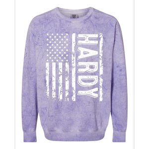 Hardy Last Name Funny Surname Team Hardy Family Reunion Colorblast Crewneck Sweatshirt