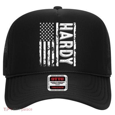 Hardy Last Name Funny Surname Team Hardy Family Reunion High Crown Mesh Back Trucker Hat