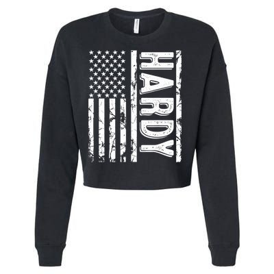 Hardy Last Name Funny Surname Team Hardy Family Reunion Cropped Pullover Crew