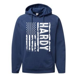 Hardy Last Name Funny Surname Team Hardy Family Reunion Performance Fleece Hoodie