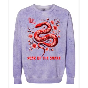 Happy Lunar New Year 2025 Year Of The Snake Zodiac Sign Colorblast Crewneck Sweatshirt