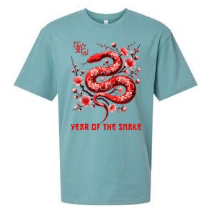 Happy Lunar New Year 2025 Year Of The Snake Zodiac Sign Sueded Cloud Jersey T-Shirt