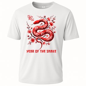 Happy Lunar New Year 2025 Year Of The Snake Zodiac Sign Cooling Performance Crew T-Shirt