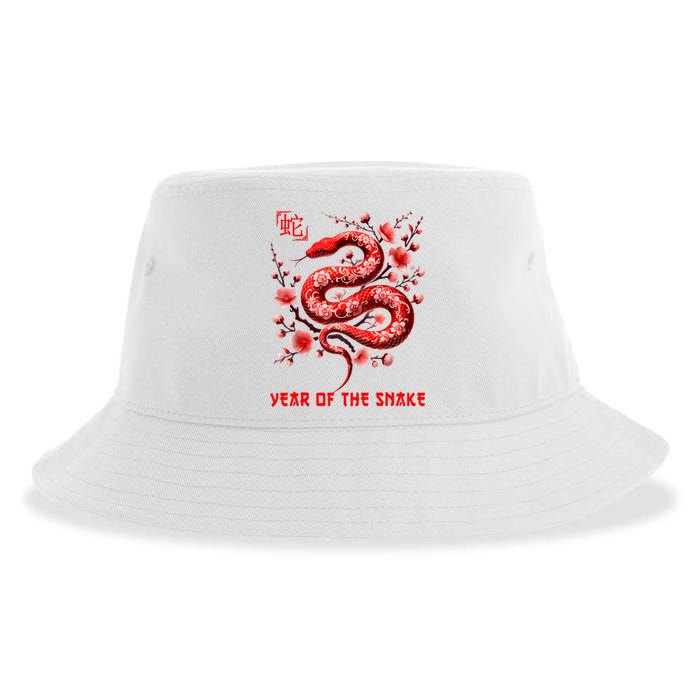 Happy Lunar New Year 2025 Year Of The Snake Zodiac Sign Sustainable Bucket Hat